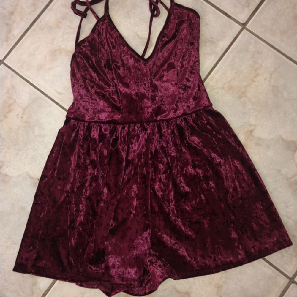 Burgundy Romper
